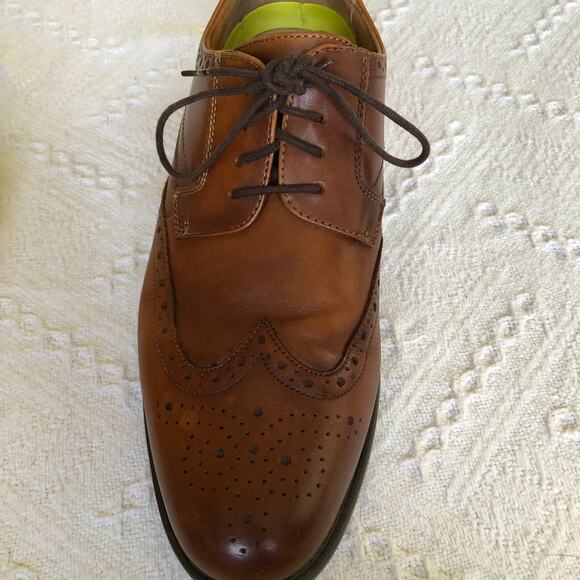 Florsheim Comfortech Ortholite Wingtip Single Shoe 10D Brown Leather Right - Picture 2 of 11